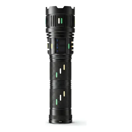 Linterna Verna Led Super Potente 150w Recargable Zoom Blanco Negro