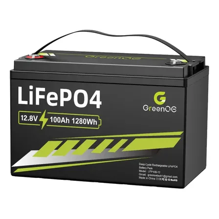 GreenOE Batería Lifepo4 12v 100ah 1280wh Ciclo Profundo Solar 15000 Ciclos Profundos Recargables Extensible Batería Litio Prefecpara El Sistema Solar Rvs Marina Furgonetas Remol Copia De Seguridad