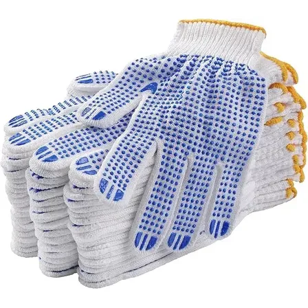 120 Pares Guantes Moteados De Trabajo Anticorte Antideslizantes Blanco