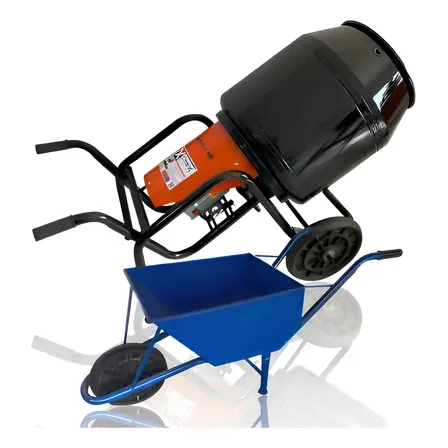 Trompito Hormigonera Reforzada 1hp + Carretilla 70litros