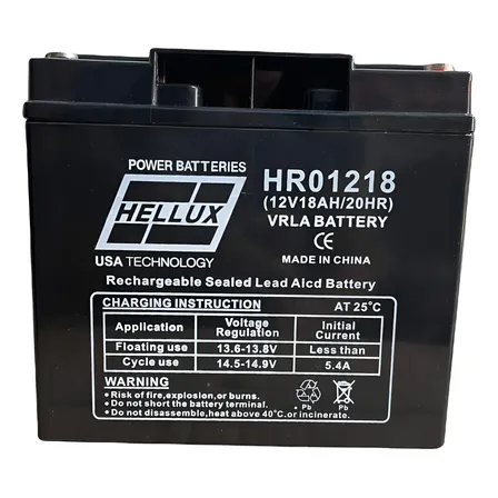 Batería Sellada 12V 18Ah AGM Hellux para UPS y Alarmas Modelo HR01218