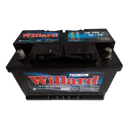 Bateria Willard 12 X 75 + Derecha Ub740 Flex Derecho