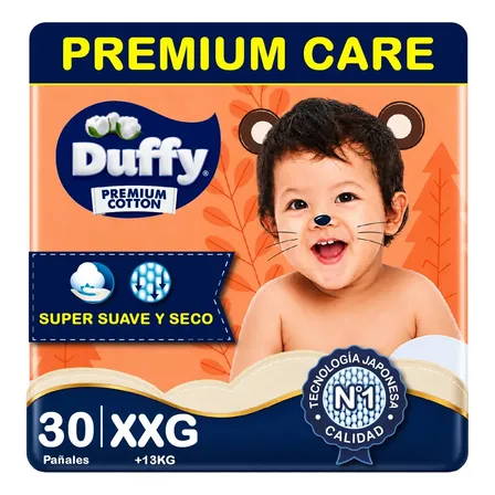 Pañales Duffy Premium Hiperpack Talle Xxg X 30 Un