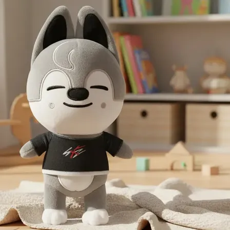 Peluche Banda Stray Kids Stay Skzoo 20cm Color Gris
