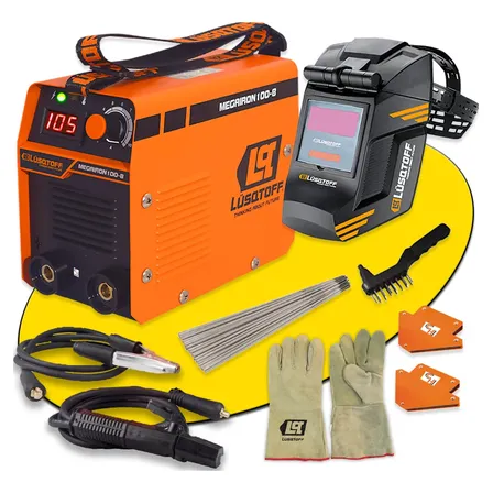 Soldadora Inverter Lüsqtoff Megairon100-8 Digital Mascara Naranja/negro