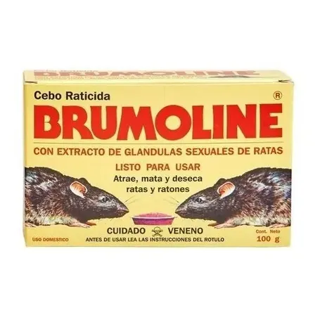 Raticida Brumoline Veneno Roedores Lauchas/ratas Caja×100g