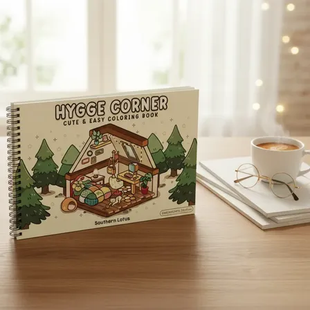 Cuaderno Libro Para Colorear Hygge Corner 30 Dibujos Piel Hygge Corner Colorear