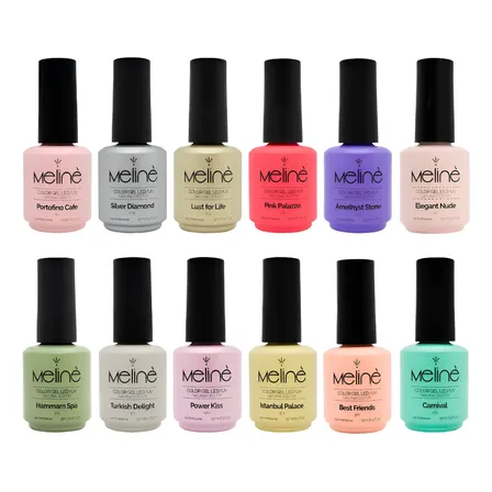 Kit X12 Esmaltes Uña Meliné Gel On-off Color Semipermanente A Elección