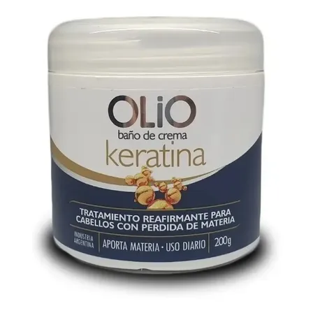 Baño De Crema Keratina Reparador Antifrizz Olio X 200gr