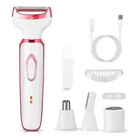 Depiladora Recargable Daling 4 En 1 Portatil Usb Color Blanco