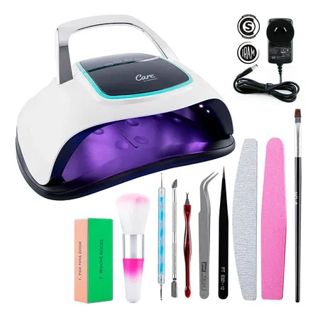 Kit Para Uñas Gadnic Cabina Uv Led + Set Manicura Y Pedicura Beige