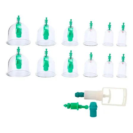 Set X12 Ventosas De Vacío Gadnic Con Pistola Aplicadora Masaje Muscular