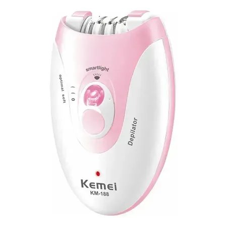 Maquina Depiladora Corporal Kemei Km-188 Recargable Rosa