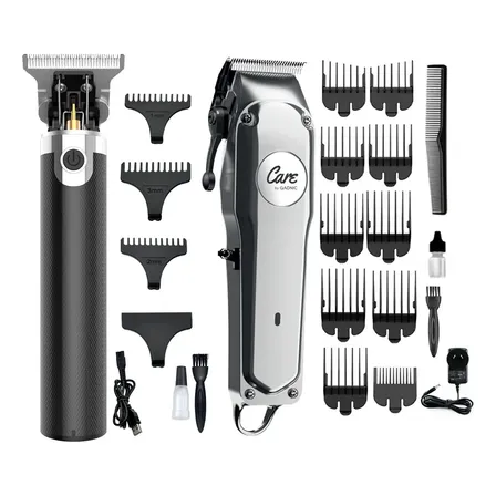 Kit Peluqueria Gadnic Máquina De Cortar Pelo + Cortadora Pro Ajustable Alta Precisión