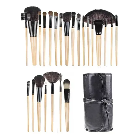 Set Brochas De Maquillaje Profesional x24 Unidades + Estuche Gadnic