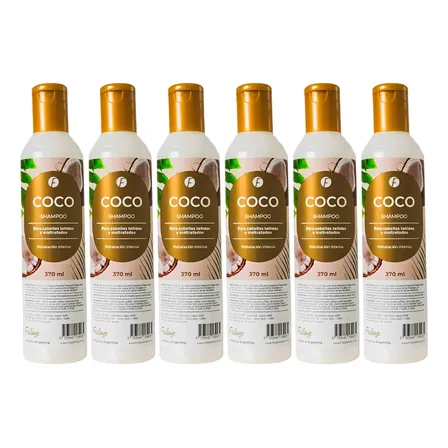 Shampoo Para Cabello Teñidos Coco Y Argan Frilayp 370ml X6
