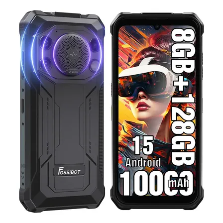Celular Fossibot F110l Dual Sim Resistant Phone 128 Gb Ram 8(4+4) GB Black