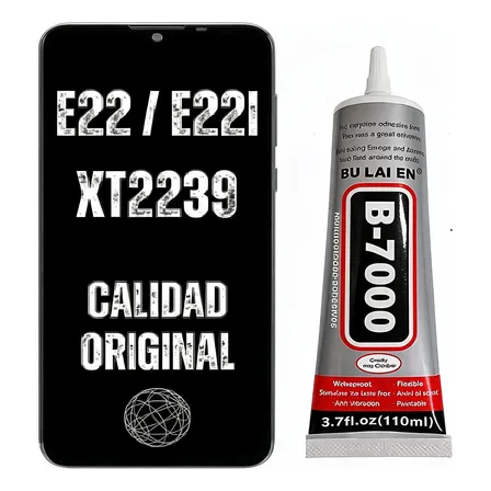 Modulo Pantalla Para Moto E22 / E22i Xt2239 Display Touch Con Pegamento