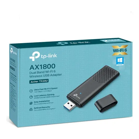 Adaptador Wifi 6 Tp-Link Archer Tx20u Ax1800 Usb 3.0