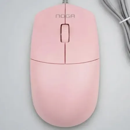 Mouse Optico Usb Noga Ngm-621 Pc Notebook 3 Botones 1000 Dpi Color Rosa