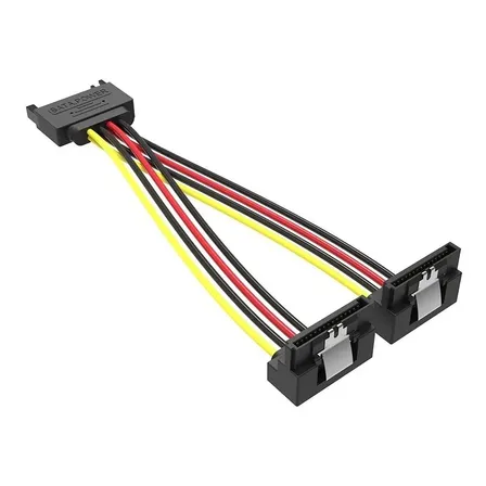 Cable Sata Power 1x2 Splitter Macho A 2 Hembras 90° Vention