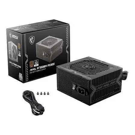 Fuente de alimentación para PC MSI MAG A750BN PCIE5 750W negra