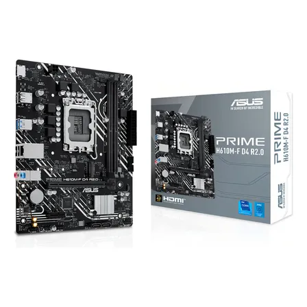 Placa Madre Asus Prime H610m-f D4 R2.0 Ddr4 Intel Lga1700 Negro