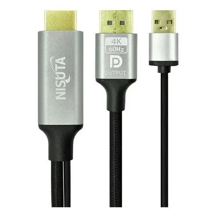 Cable Hdmi 2.0 A Monitor Display Port 1.2 1m 120hz Nisuta