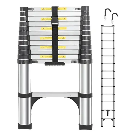 Escalera Vilvi Vlvesct001 aluminio 11 Escalones Extensible 3,2 Mt Gris