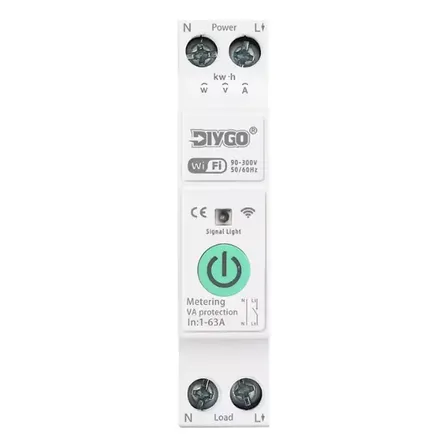 Interruptor Inteligente Wifi Riel Din 63a Tuya Smart Life Blanco