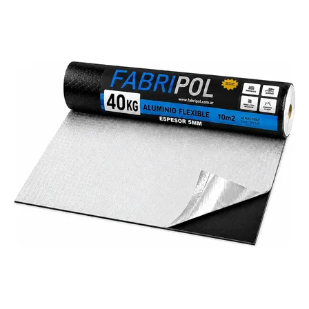 Membrana Asfáltica Rollo Aluminio Fabripol 40kg 10m2
