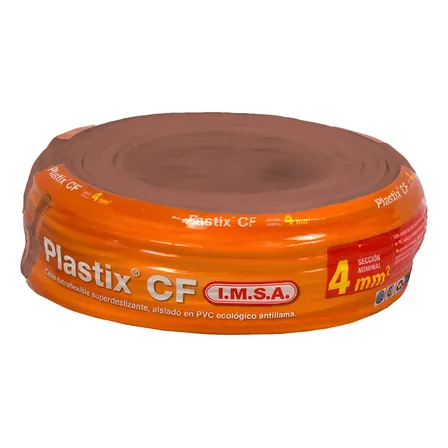 Cable Unipolar 4mm Pvc Marrón X30mts Plastix Cf Imsa Marrón