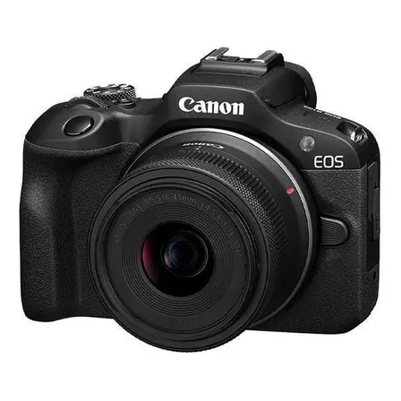 Cámara Canon Eos R100 Kit 18-45 Digital Fotografía 4k Flash Negro