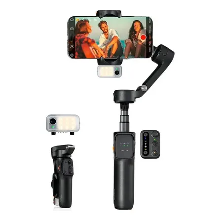 Estabilizador HOHEM iSteady V3 Trípode Luz LED 3 Colores Portátil