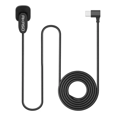 Microfono Externo AKASO USB C Camara Accion Antiviento