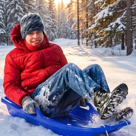 Trineo Ski Boat Para Nieve 1.2 M Con Cuerda Azul