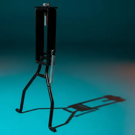 Pata Pie De Apoyo Bicicleta Tipo Caballete Soporte Spy Acero Negro Reforzado Seguro Practico Ideal Delivery