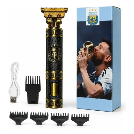 Maquina Corta Pelo Patillera Recortadora Vintage T9 Recargable Color Messi Inalambrica Afa Seleccion