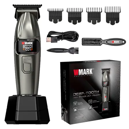 Trimmer Inalam. Con Display Digital Y Base De Carga 8000 Rpm Wmark Ng-8208