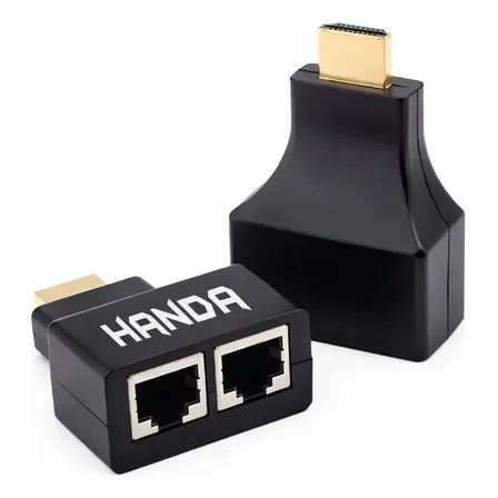 Extensor Alargue Hdmi Utp Rj45 Hasta 30mts 1080p Hd Cat 5 6