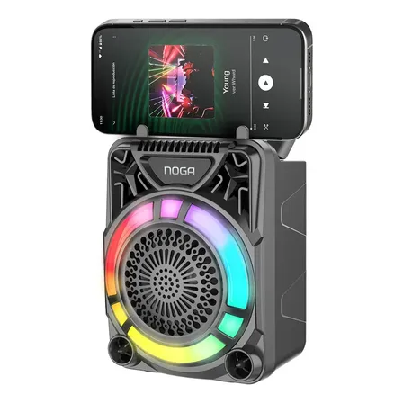 Parlante Multimedia Bt Led Batería Noga Bt-540 Negro