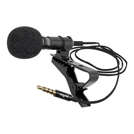 Microfono Nisuta Corbatero Ns-mic230c 3.5mm Color Negro