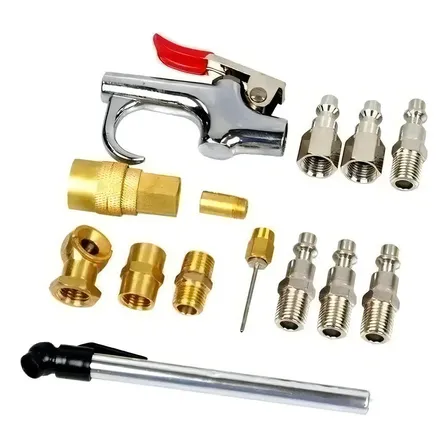 Set Accesorios Aire 14 Pcs Acoples Conectores Puntas Picos Color Naranja