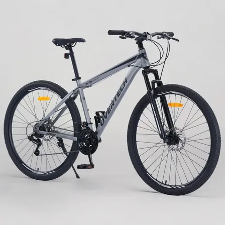 Bicicleta Mtb Overtech R29 Q5 21v Freno A Disco Shimano 12x Color Gris/Negro Tamaño del cuadro S