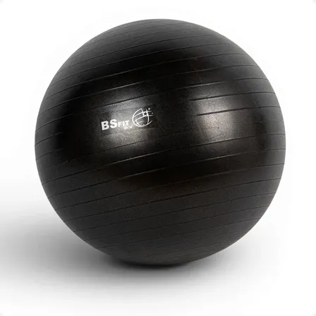Pelota Pilates Esferodinamia 65 Cm Bsfit Gris Yoga Gimnasio Negro