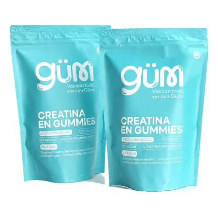 Creatina Monohidrato En Gomitas Blueberry 2 Meses 240un Güm