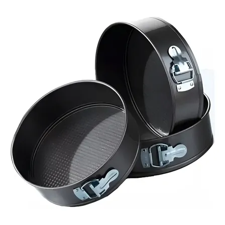 Set X3 Torteras Moldes Torta Asadera Desmontable Antiadherente 24cm 26cm 28cm Levys Bazar Molde Torta Horno Biscochuelo No Se Pega