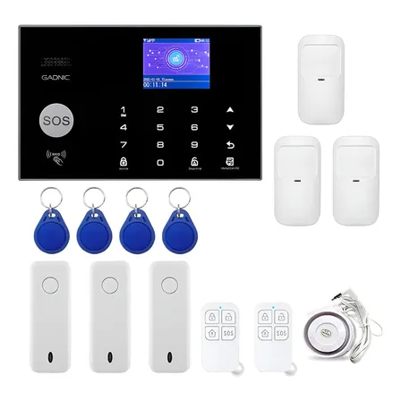 Kit Alarma Domiciliaria Inalámbrica Pantalla Led 6 Sensores Unico