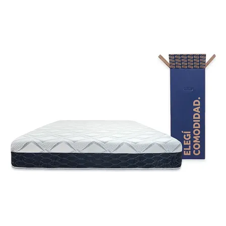 Colchón En Caja Sueño Dorado Box Prime 2 Plazas 140x190 X25 cm Espuma Alta Densidad