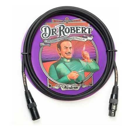 Cable Para Micrófono Western Balanceado Xlr A Xlr 6 Metros